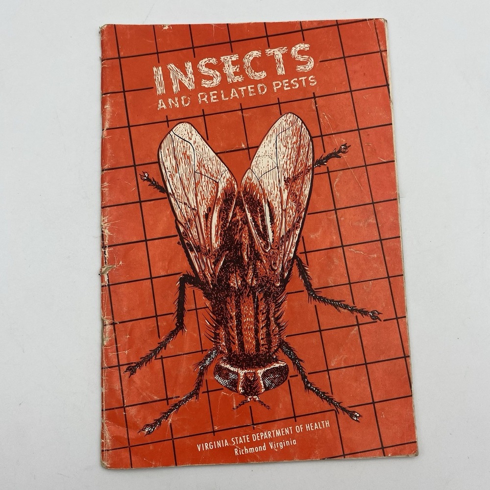 Vintage Booklet Insects and Related‎ Pests Virginia State Dept of Health 1959